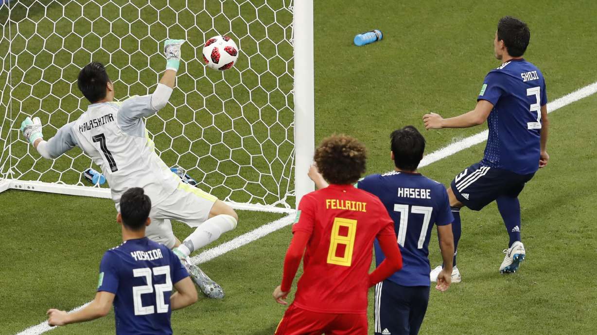 Belgium beats Japan 3-2 to reach World Cup quarterfinals