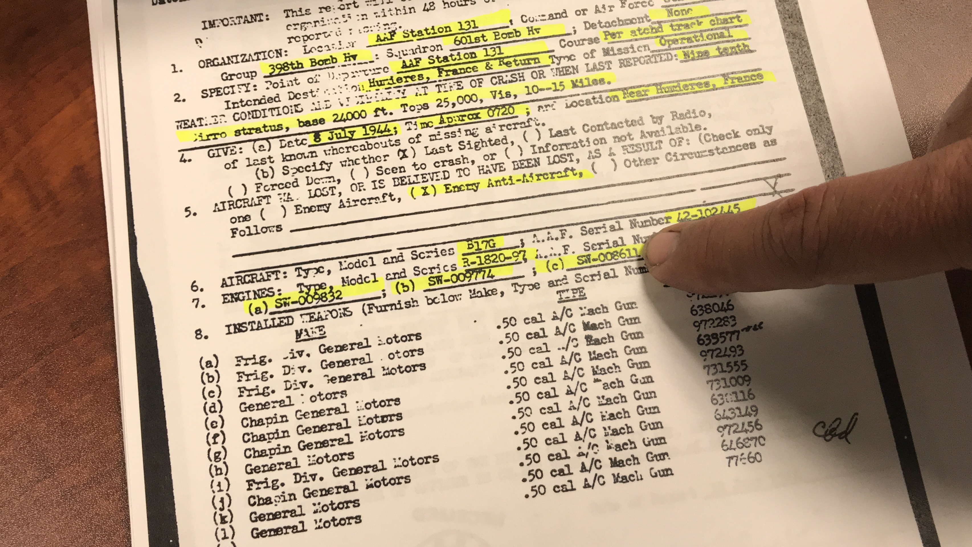 Descendants search for the remains of Army pilot Lt. George “Frankie” Wilson from Utah who died in northern France 74 years ago. He was shot down by German forces in World War II. Photo: Peter Samore, KSL Newsradio