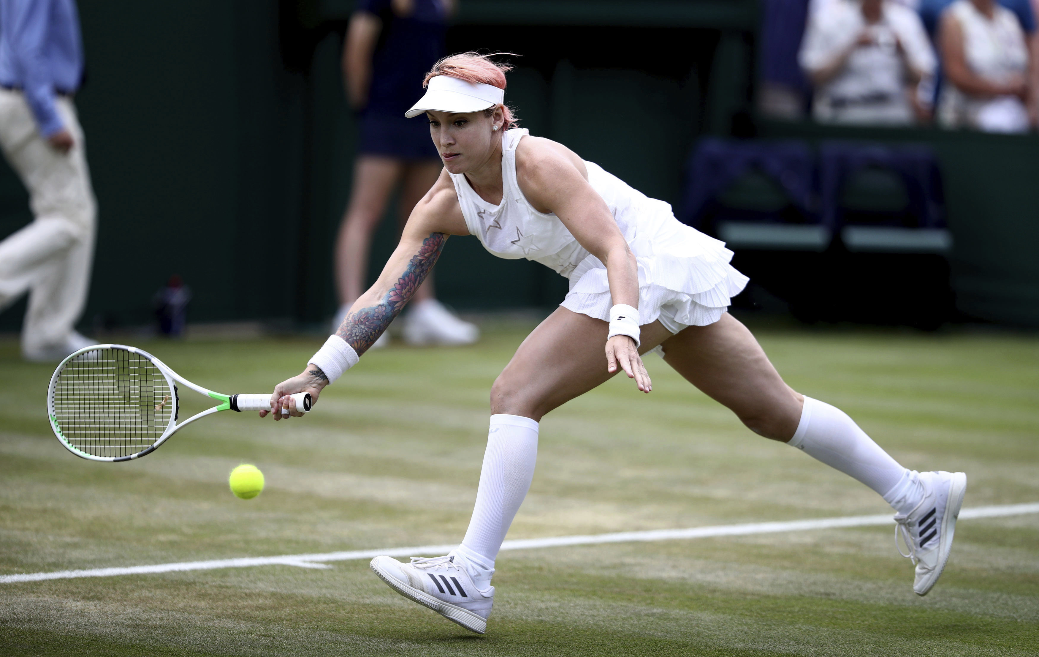 Year after gruesome injury at Wimbledon, Mattek-Sands wins