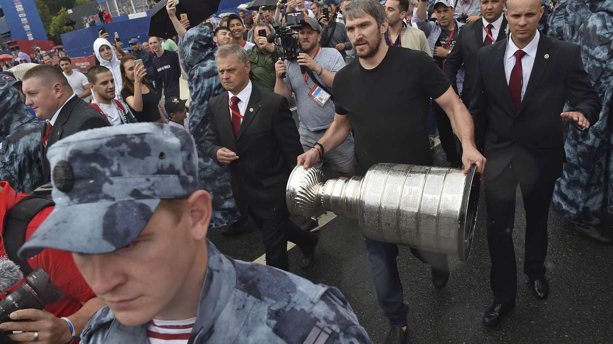 The Latest: Ovechkin brings Stanley Cup home for World Cup