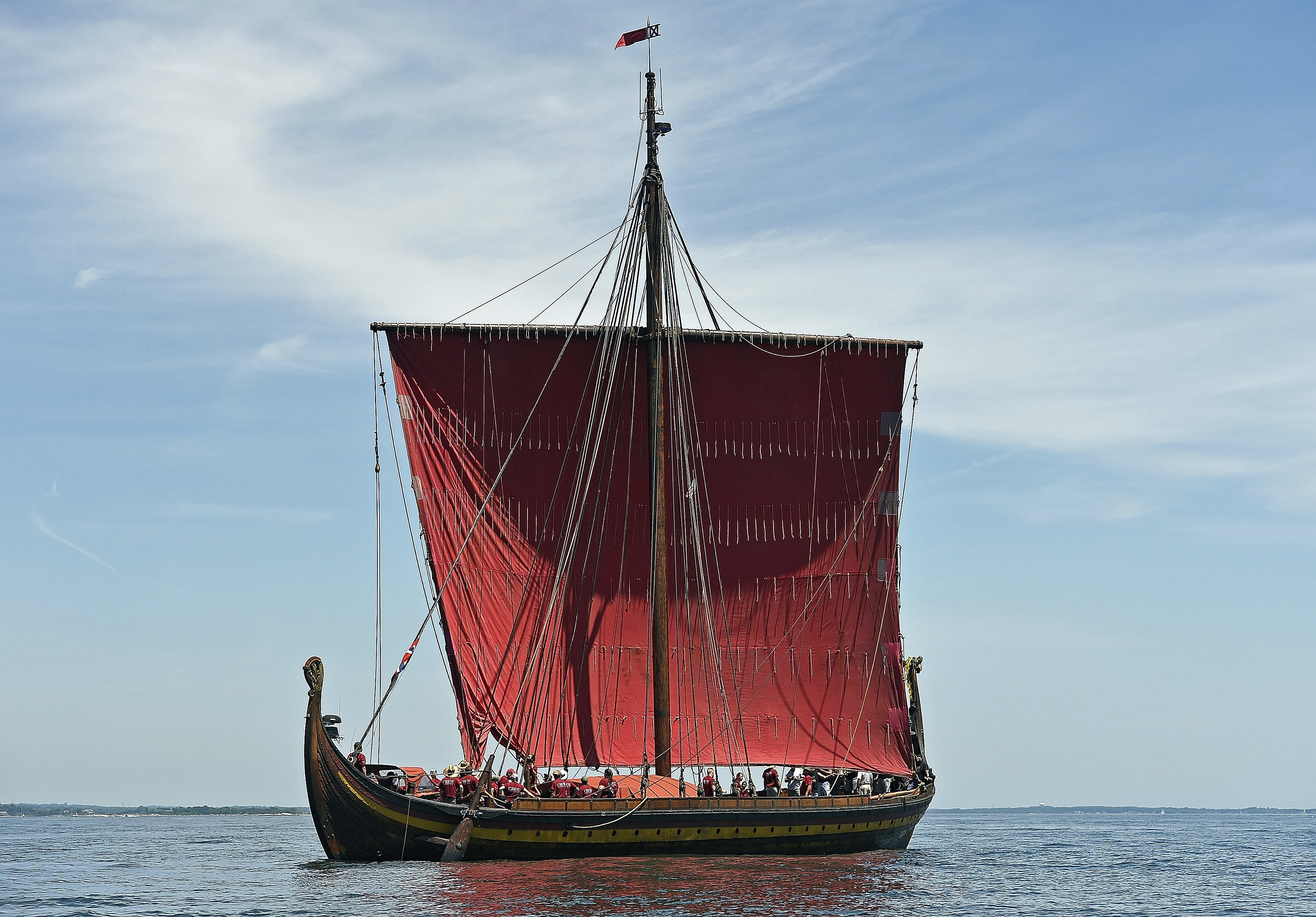 Viking longship replica set to begin voyage along East Coast