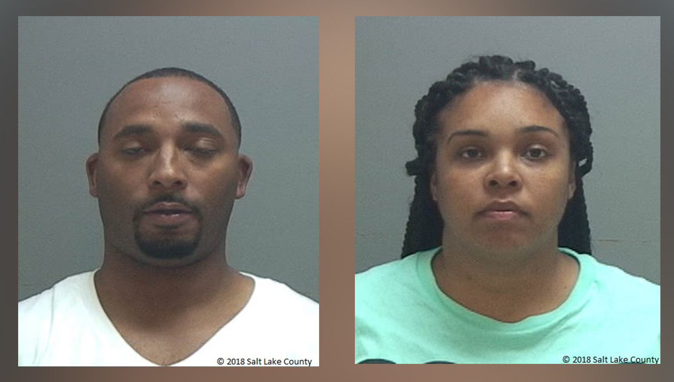 Clinton Curry, 34, and Helena Joyce Lucky, 32, each of San Francisco, were booked into Salt Lake County Jail on suspicion of forgery and possessing a forgery device, according to jail records. (Photo: Salt Lake County Jail)