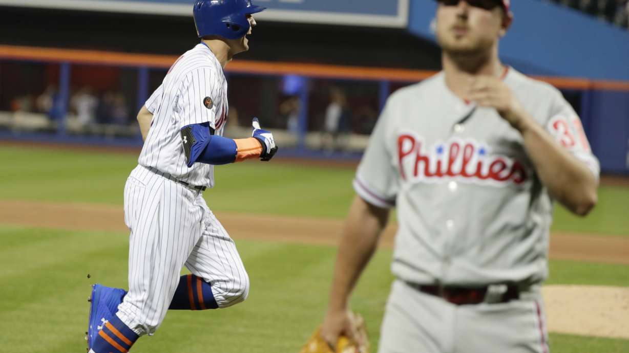 Nimmo, Mets beat Phillies 3-0 in 10 after latest deGrom gem