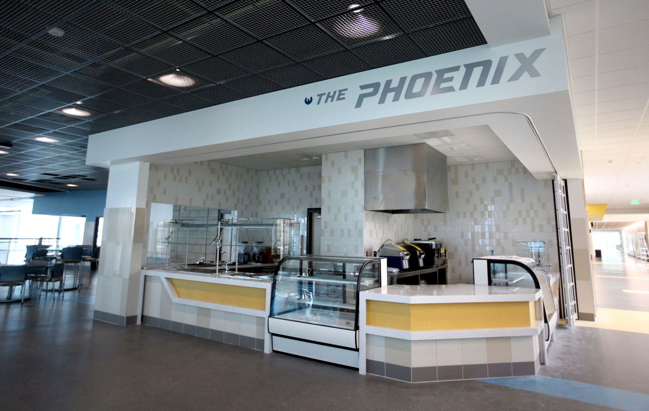 A snack bar in the new Farmington High School is pictured on Thursday, July 12, 2018. (Photo: Kristin Murphy, KSL)