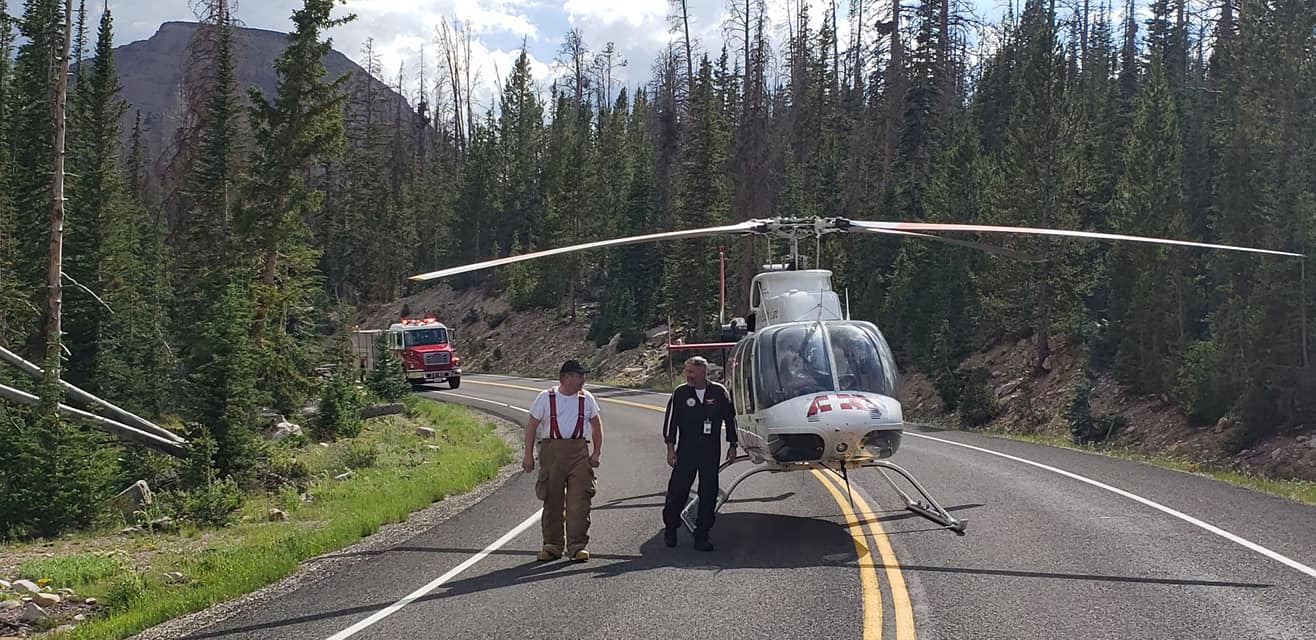 Motorcyclist hospitalized after crashing 20 feet down embankment in Uintas