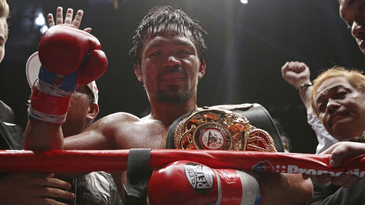 Pacquiao wins 60th career fight with seventh-round knockout