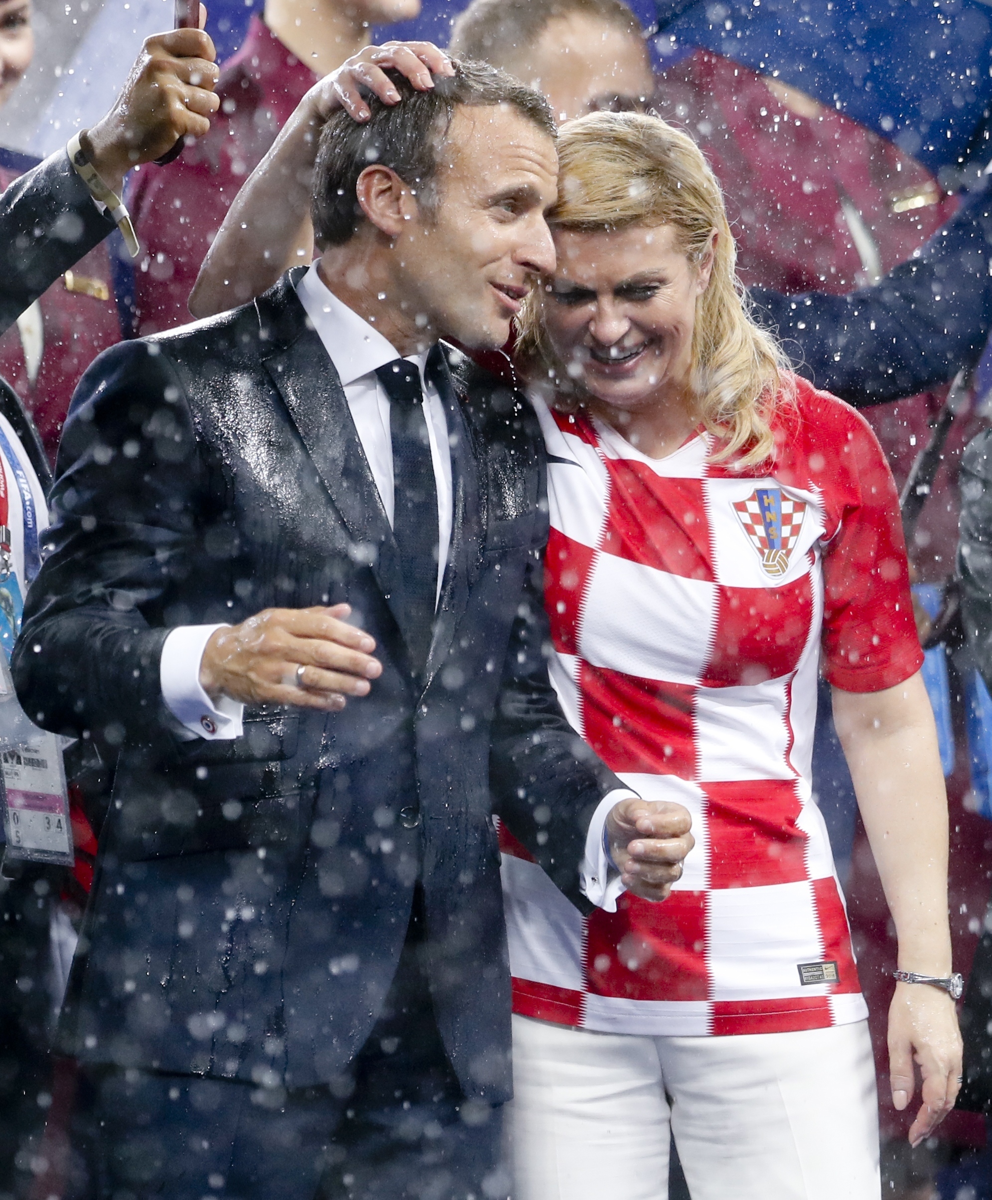 French President Macron has plenty of fun at World Cup final