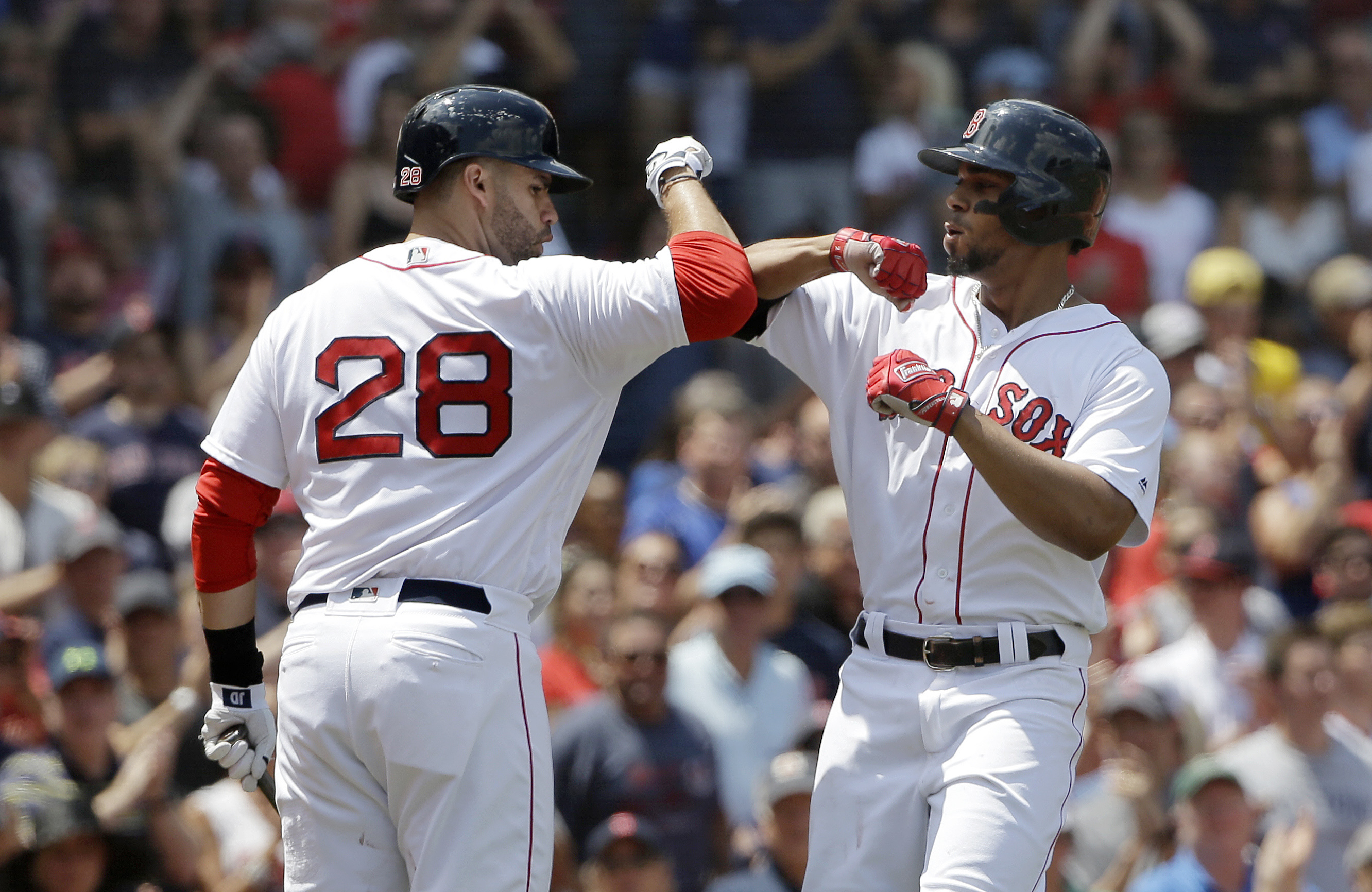 Bogaerts, Holt help red-hot Red Sox enter break with win