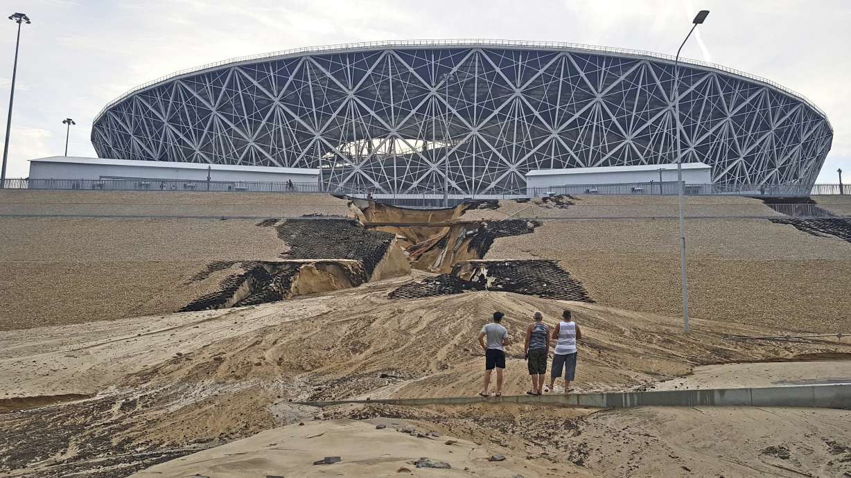Landslide at World Cup stadium mars Russia's legacy