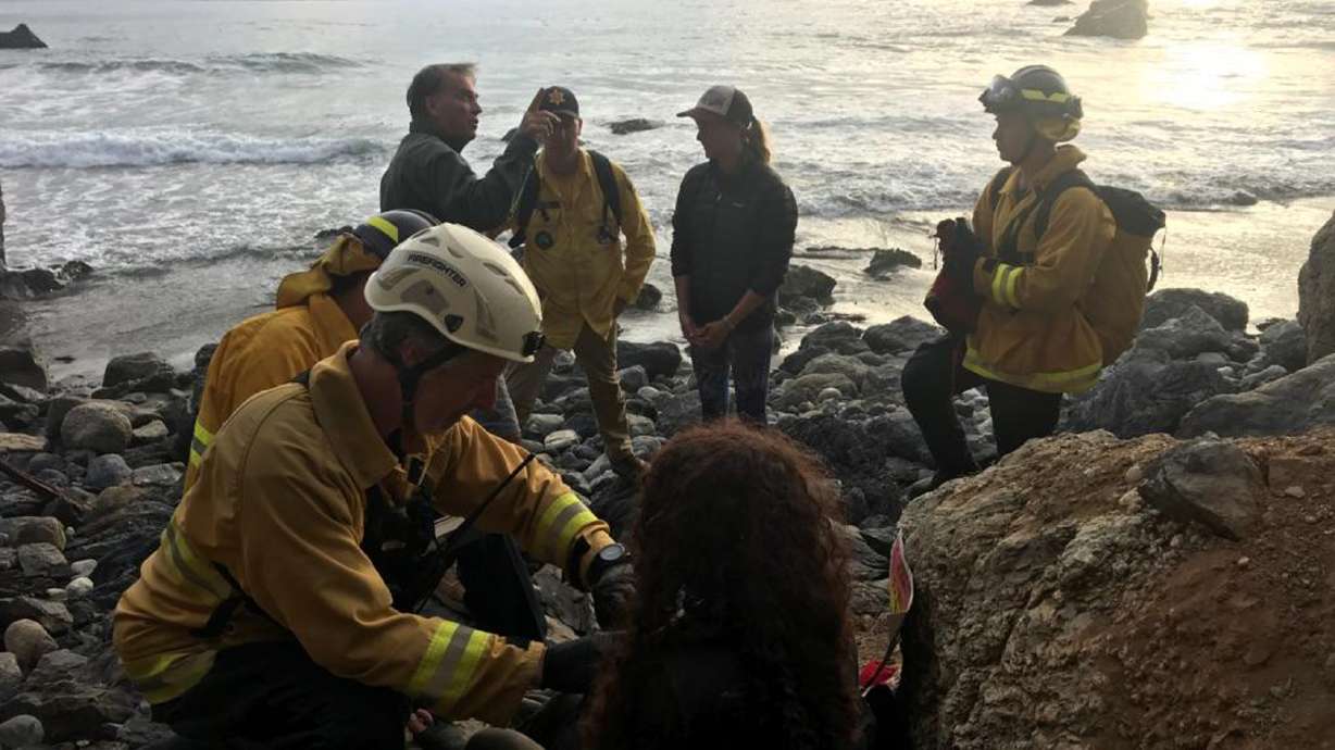 Stranded woman drank water from moss after California crash