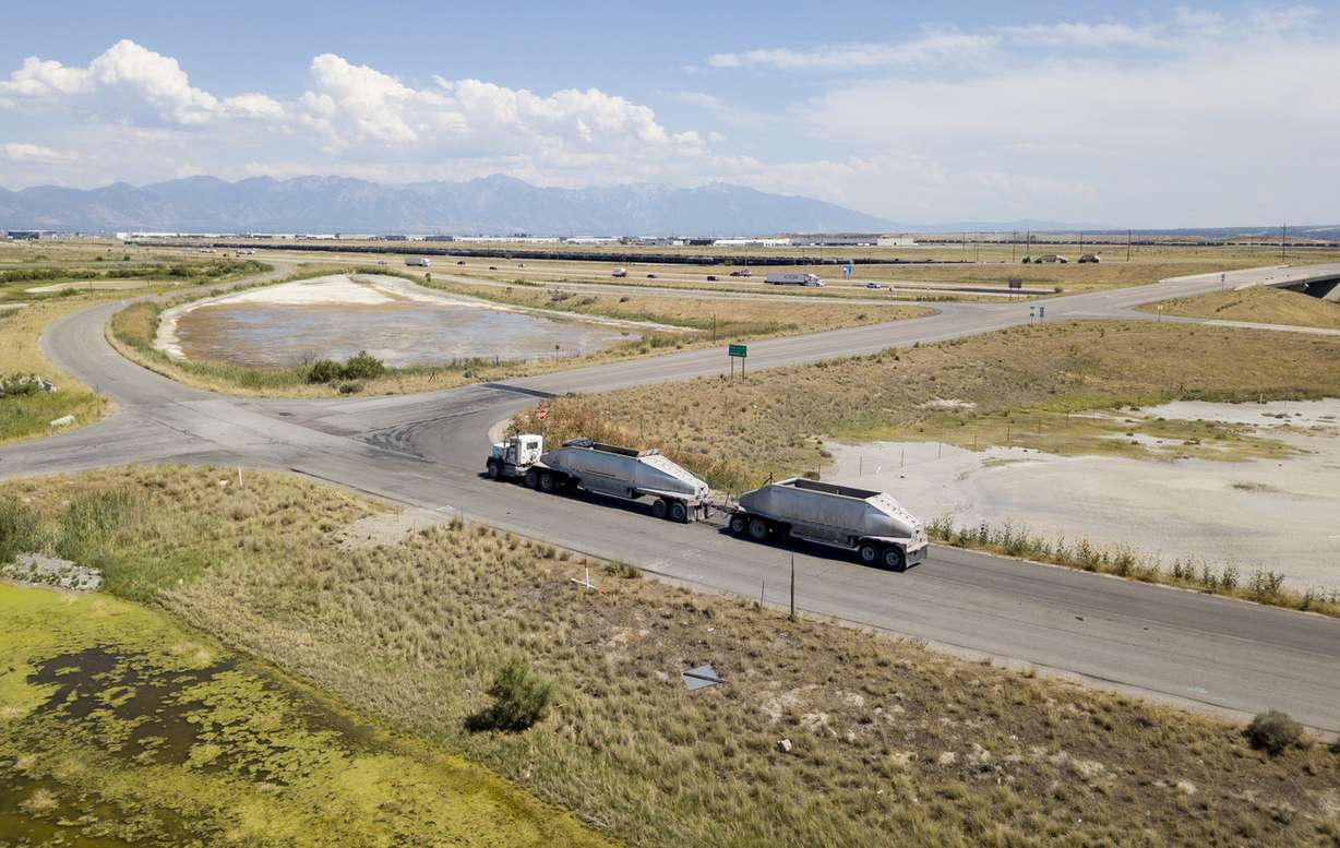 A section of land looking south east at 7200 west and I-80 that is part of the proposed Utah Inland Port in Salt Lake City on Monday, July 16, 2018. Gov. Gary R. Herbert was joined by legislative and local elected leaders to discuss consensus recommendations for the Utah Inland Port during press conference at the Capitol in Salt Lake City on Monday, July 16, 2018. (Photo: James Wooldridge, KSL)