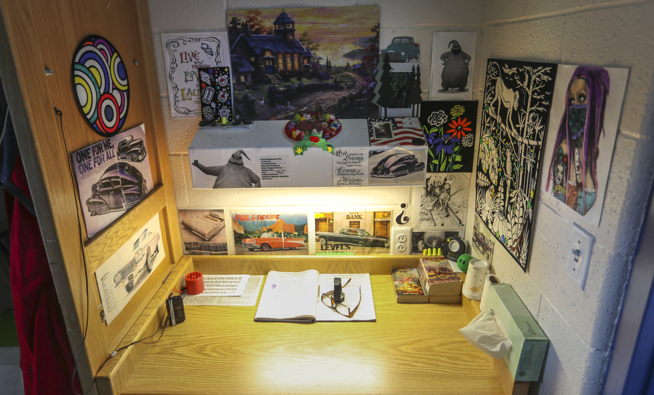 A patient's desk in a double room in a wing of the Inpatient Forensic Restoration Unit at the Utah State Hospital in Provo is pictured on Thursday, July 19, 2018. (Photo: Steve Griffin, KSL)