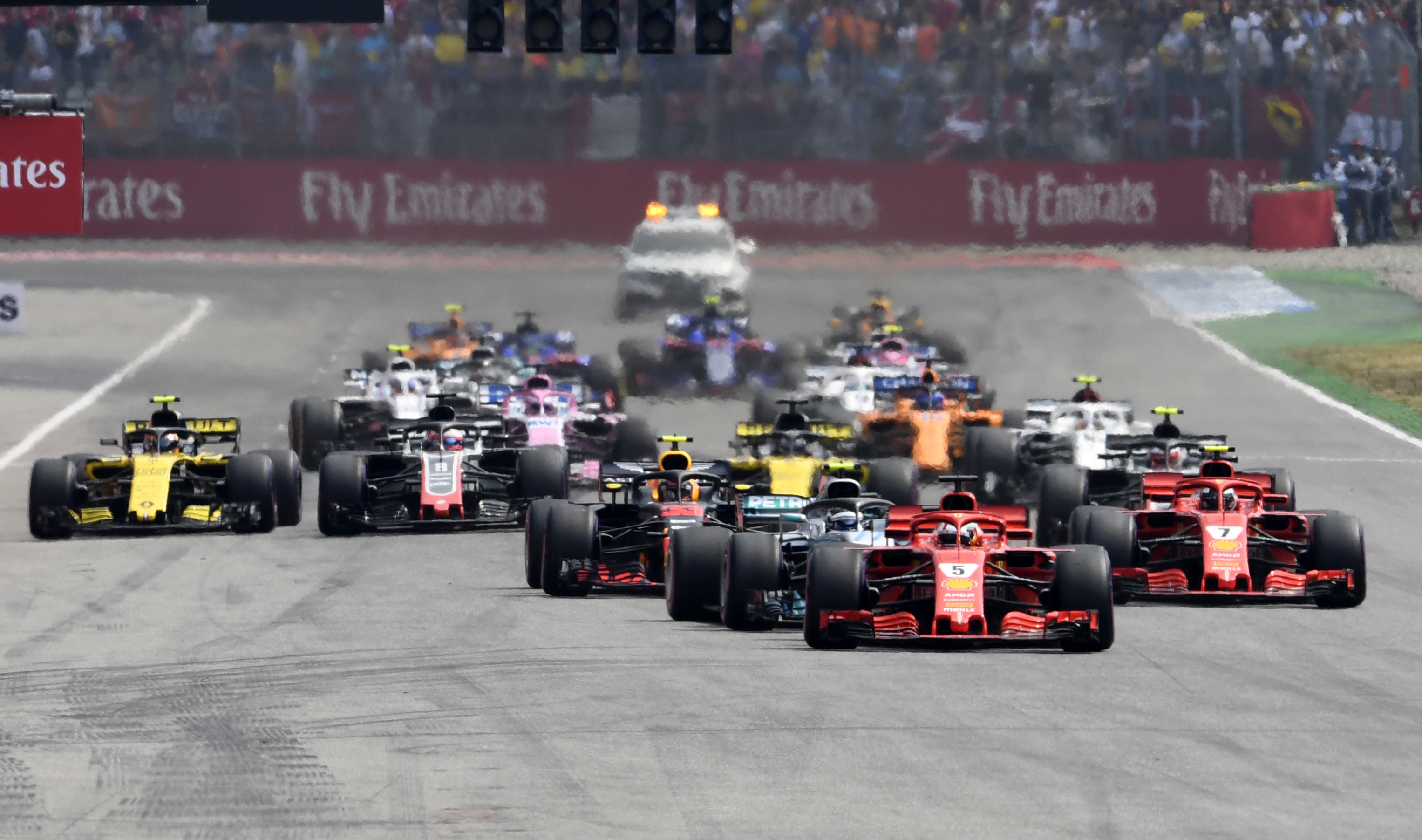 Hamilton wins German GP as rival Vettel crashes late on