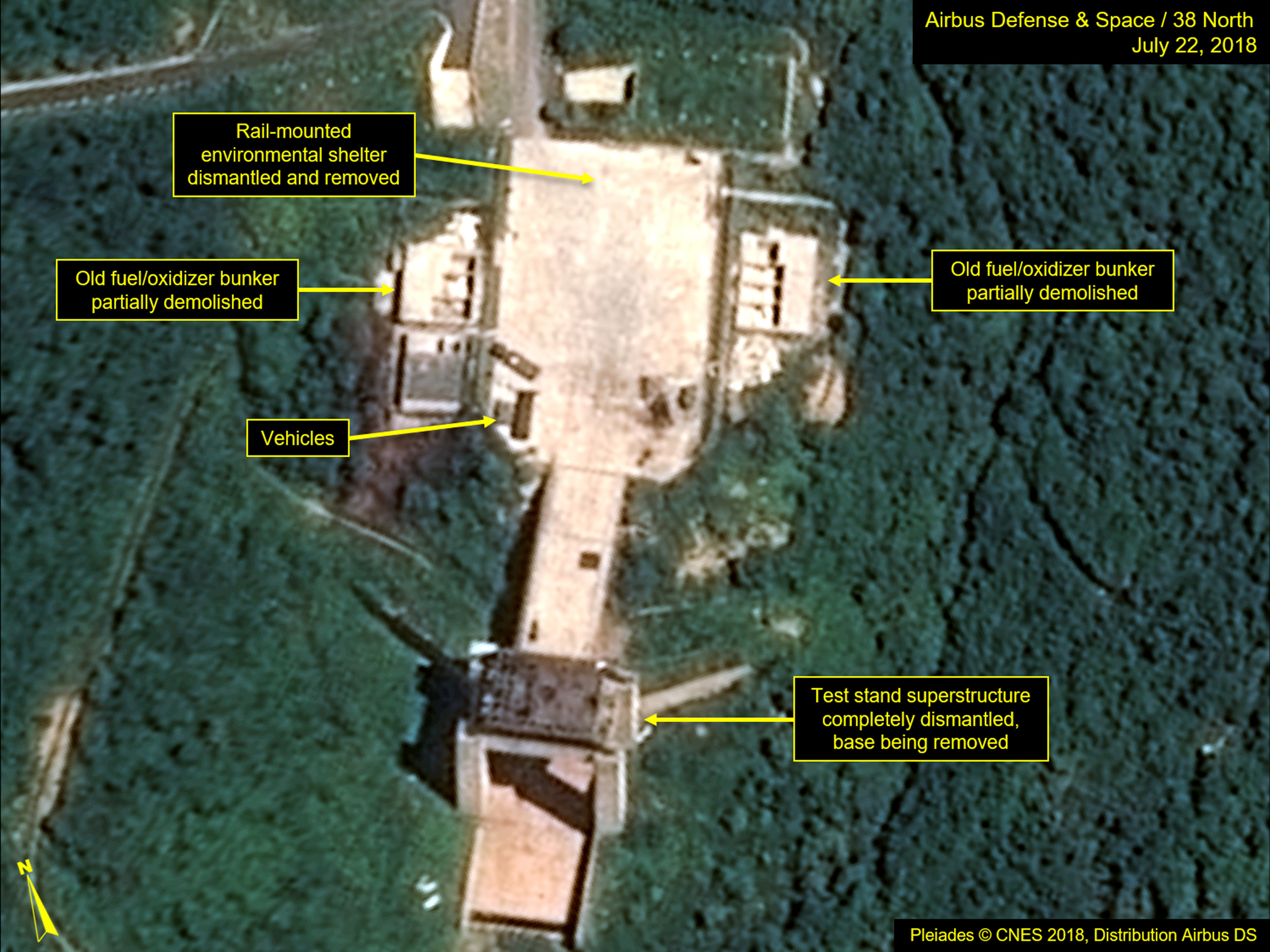 Trump pleased as NKorea seen dismantling launch site parts
