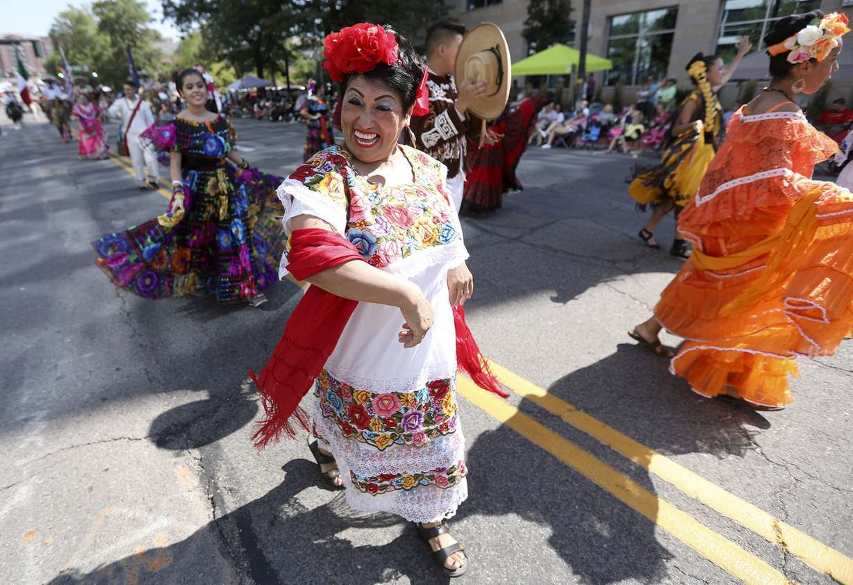 Nelly Barrera dances with other Ballet Folkl'orico dancers in the Days of ’47 Parade in Salt Lake City on Tuesday, July 24, 2018. (Photo: Kristin Murphy, KSL)