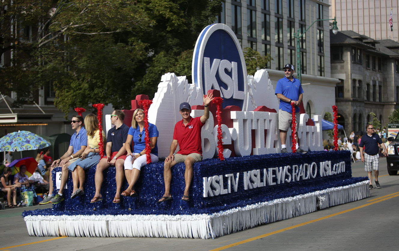 The KSL float travels in the Days of ’47 Parade in Salt Lake City on Tuesday, July 24, 2018. (Photo: Kristin Murphy, KSL)