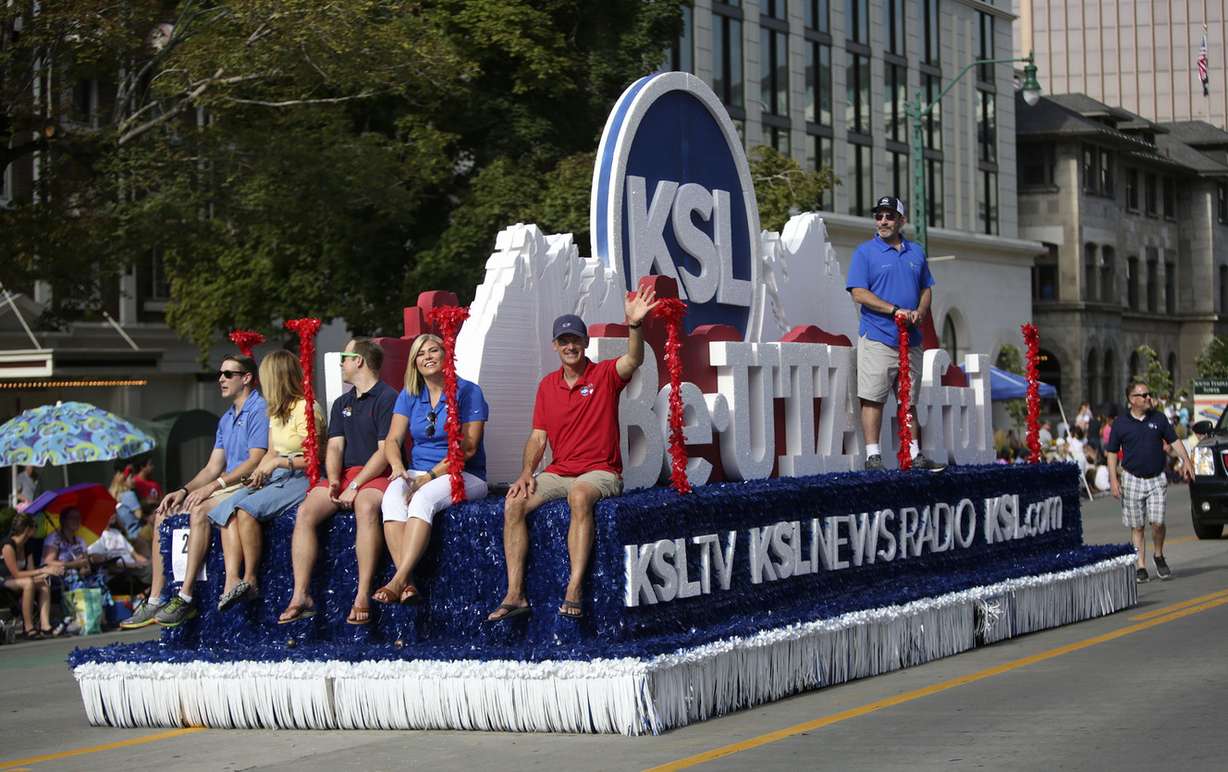 The KSL float travels in the Days of ’47 Parade in Salt Lake City on Tuesday, July 24, 2018. (Photo: Kristin Murphy, KSL)