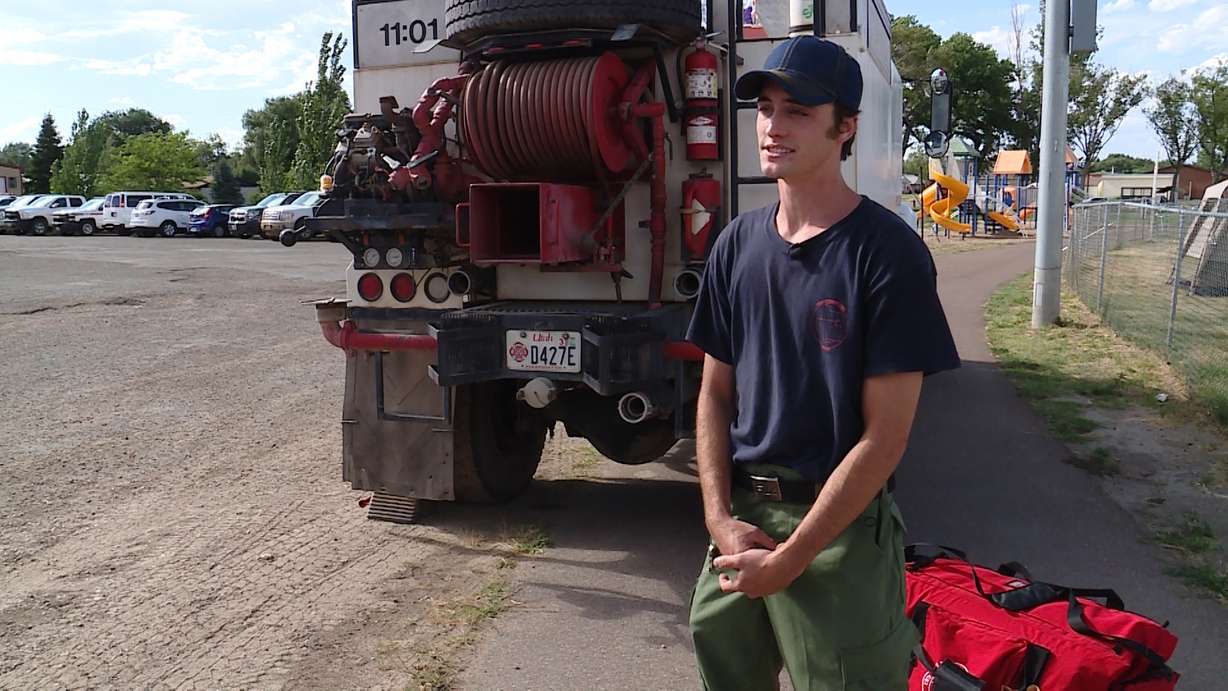 Daniel Cline's dog Maja disappeared from the backyard of the Taylorsville house he shares with his father while Cline was fighting the Dollar Ridge Fire. Photo: KSL TV
