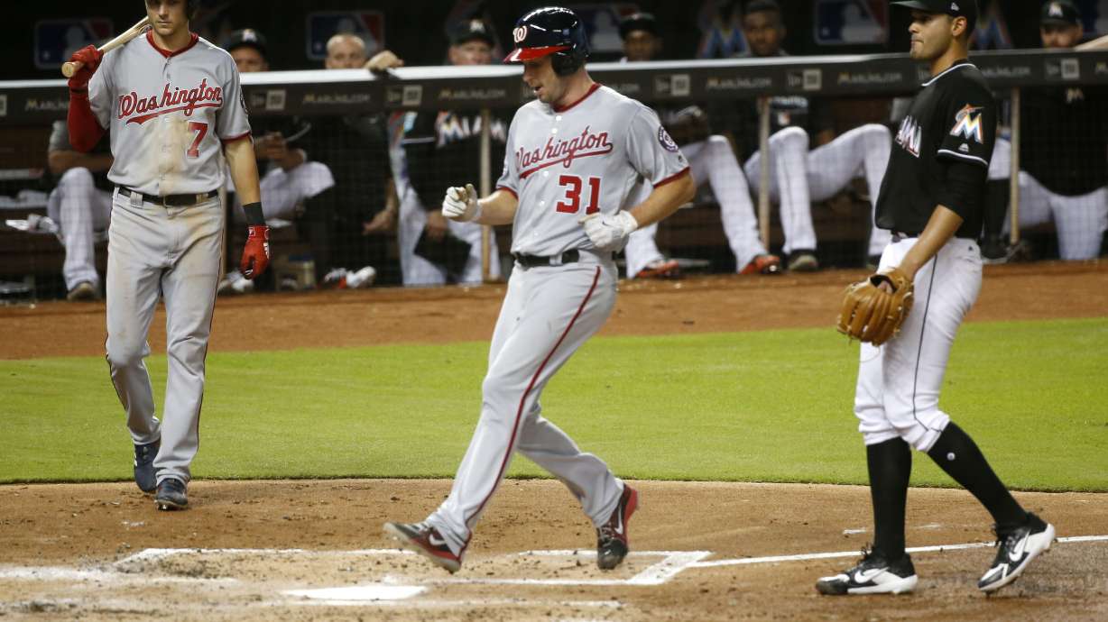 Birthday boy Scherzer strikes out 11, Nats pound Marlins