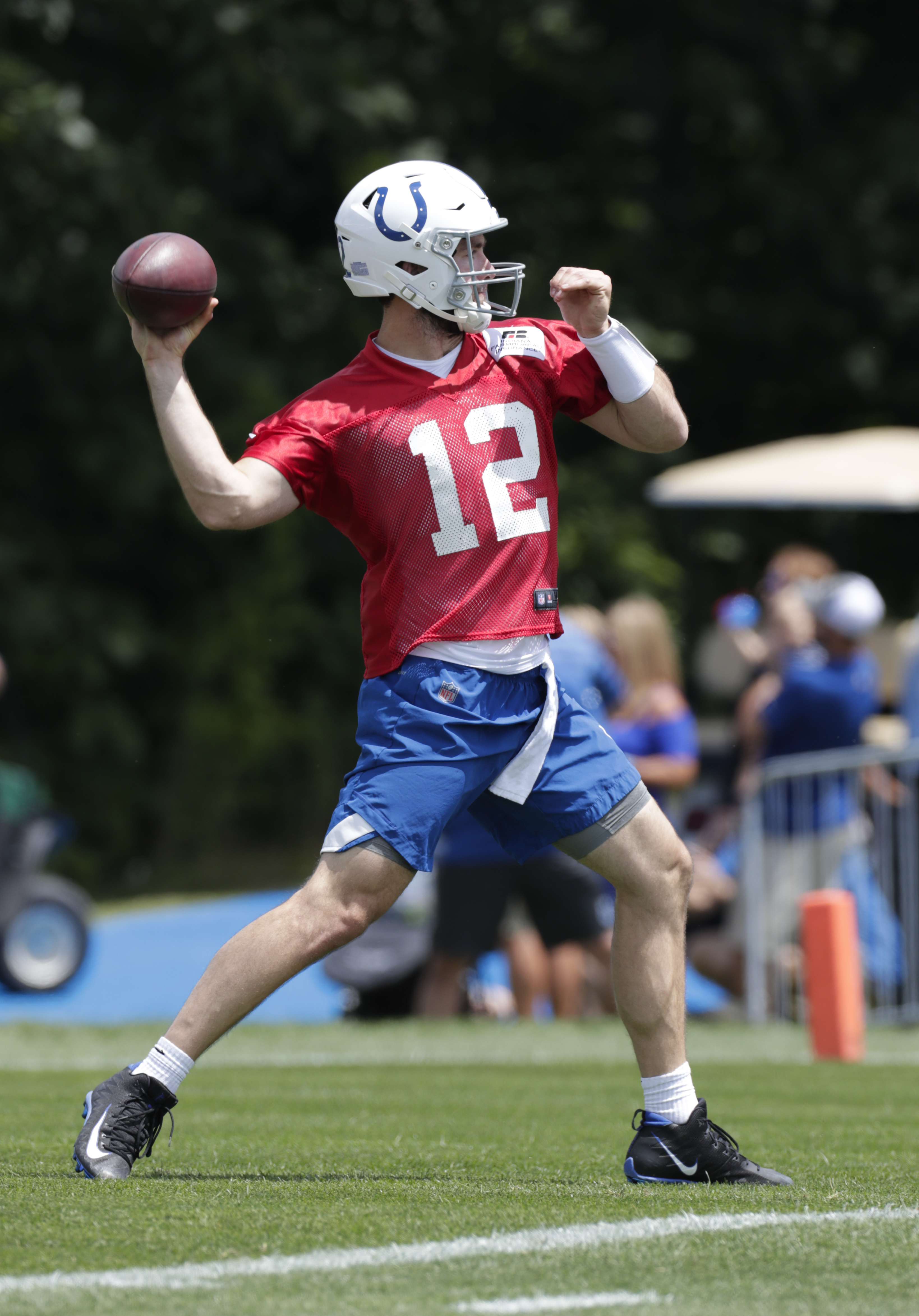 Luck felt sore, tired but pain-free after throwing at camp
