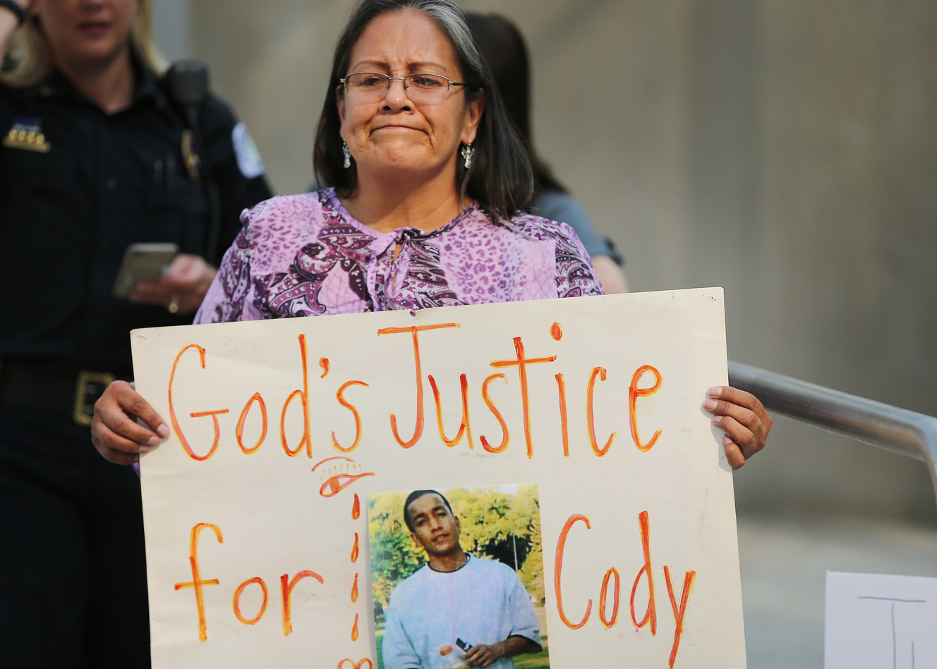 Ina Rodriguez holds a photo of her deceased son Cody during a press conference in Salt Lake City on Tuesday, July 31, 2018. The Utah Cold Case Coalition has declared August as Cold Case Month. Rewards will be offered in all 200 of Utah’s unsolved murders and disappearances. (Photo: Jeffrey D. Allred, KSL)