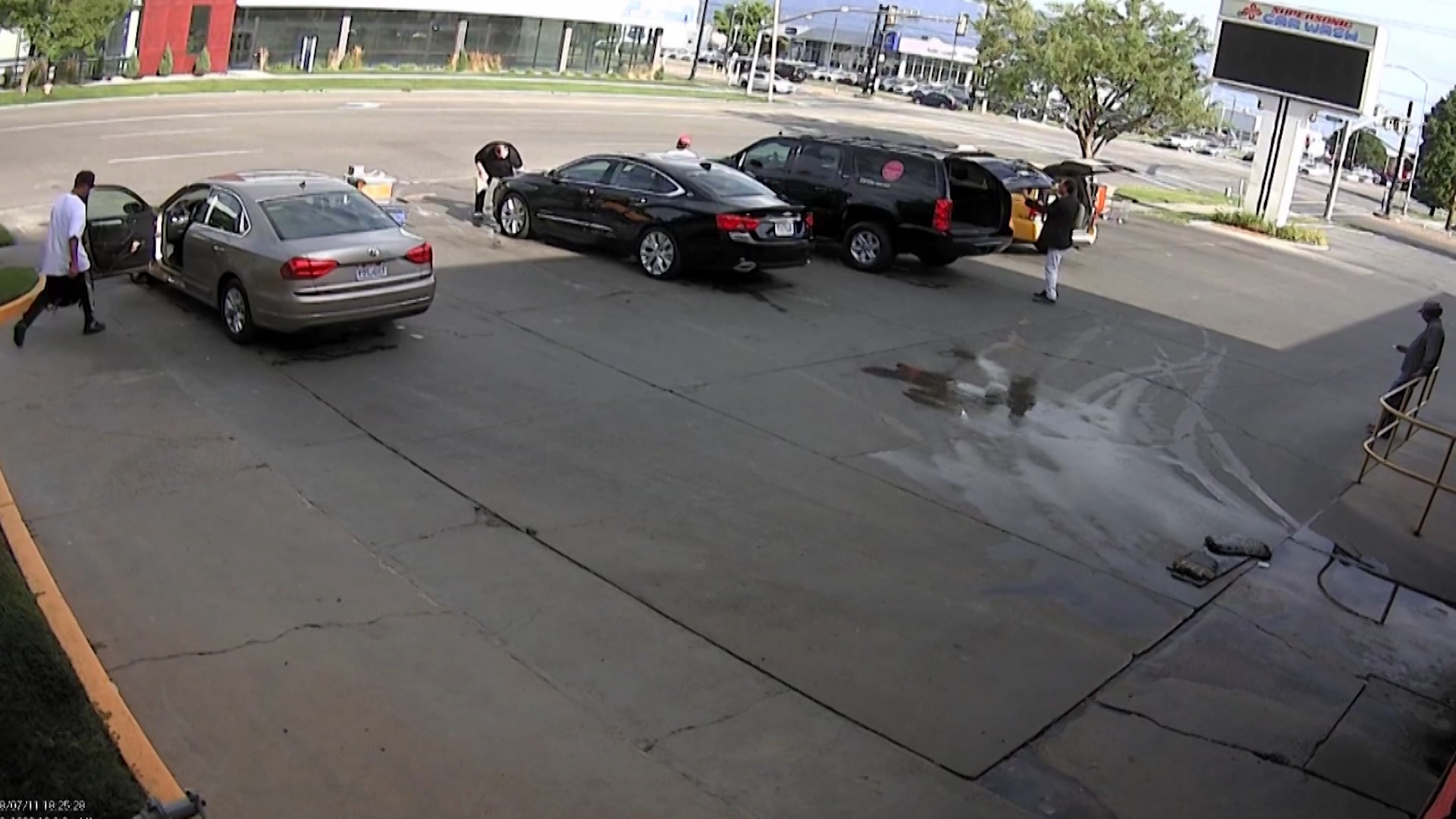 Surveillance video shows a man walking up to a car at Supersonic Car Wash, 672 S. West Temple, with the keys inside and then driving off while the car's owner waited inside for the car to be washed on Wednesday, July 11, 2018. (Photo: KSL TV)