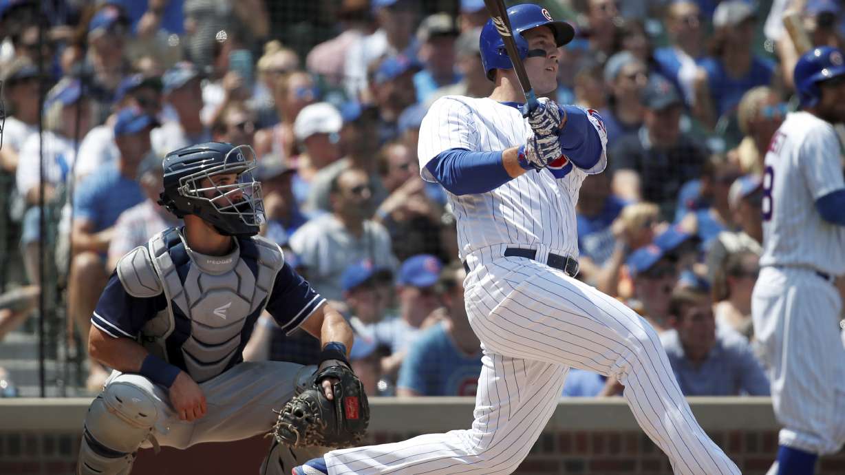 Schwarber, Rizzo homer, Cubs hold off Padres 5-4