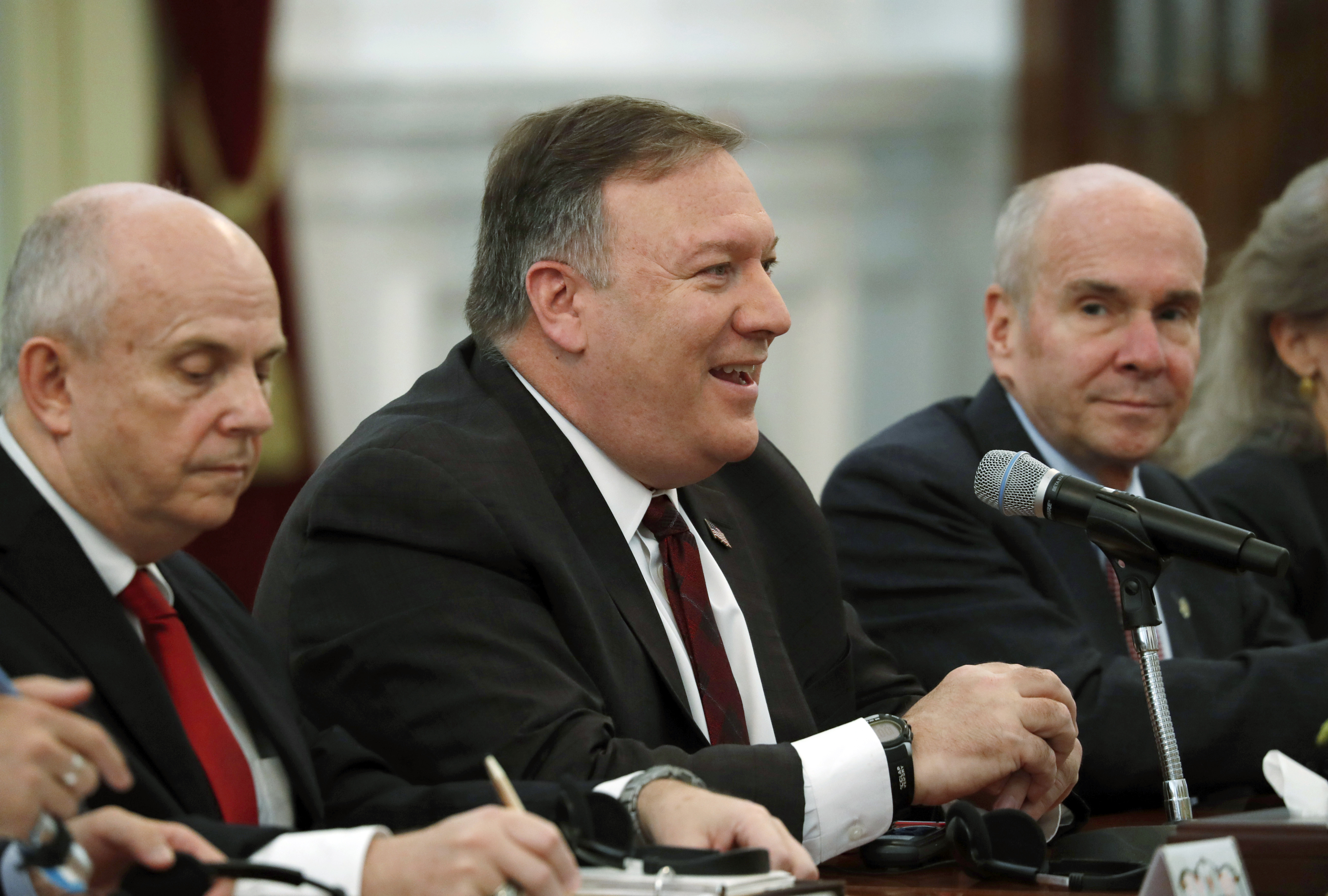 The Latest: Pompeo says Iran sanctions will be enforced