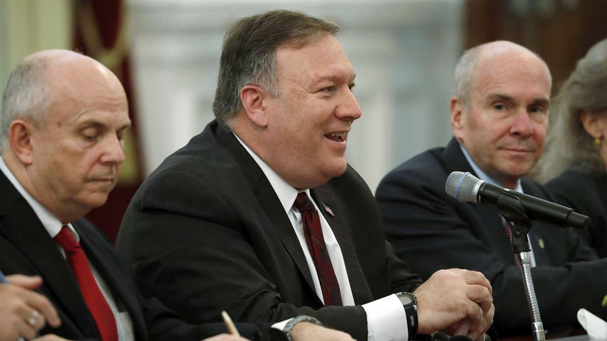 The Latest: Pompeo says Iran sanctions will be enforced