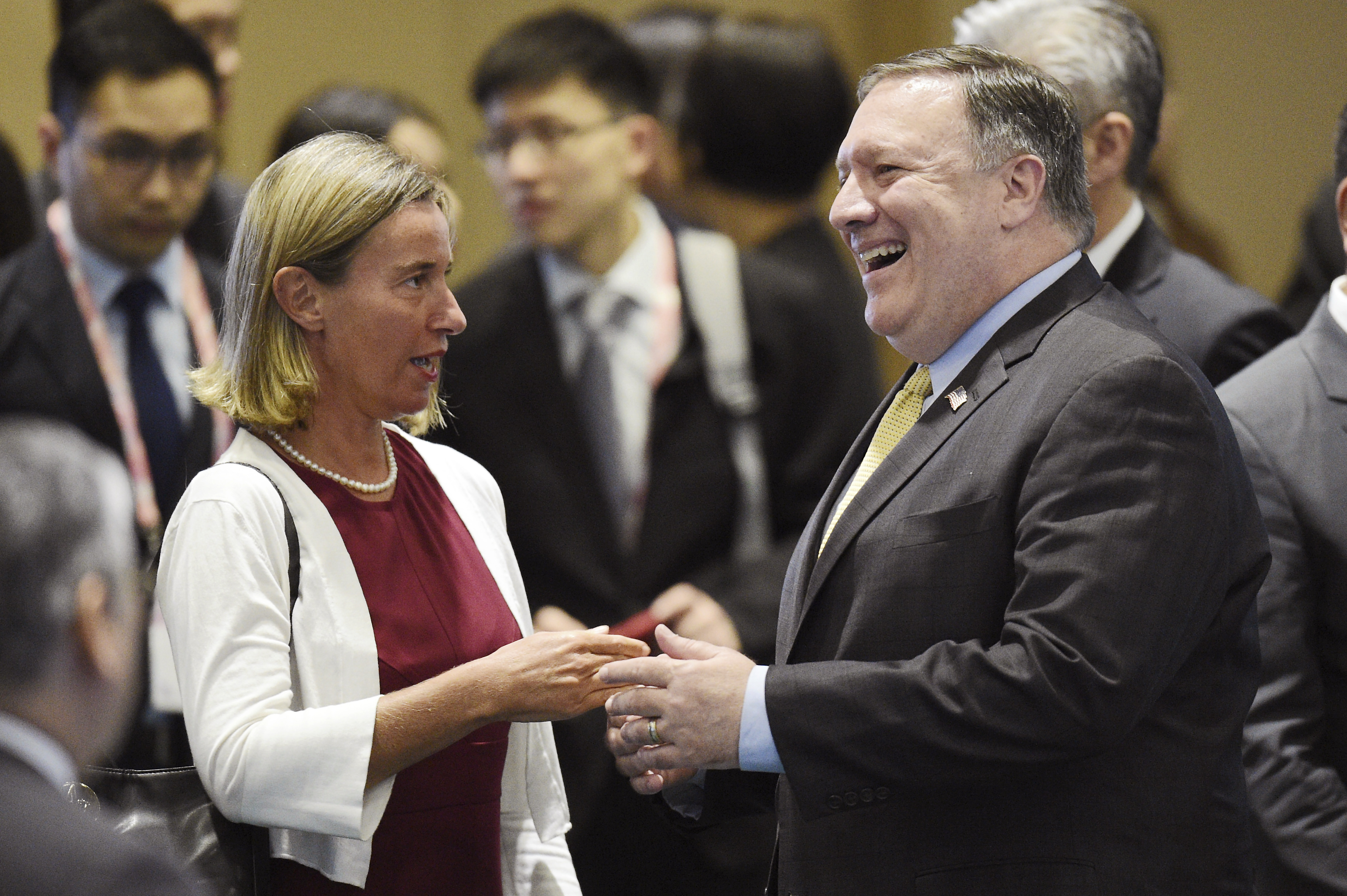 The Latest: Trump re-imposes many sanctions on Iran