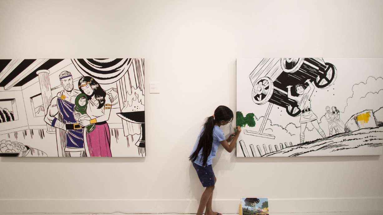 UVU exhibit allows visitors to color on the art