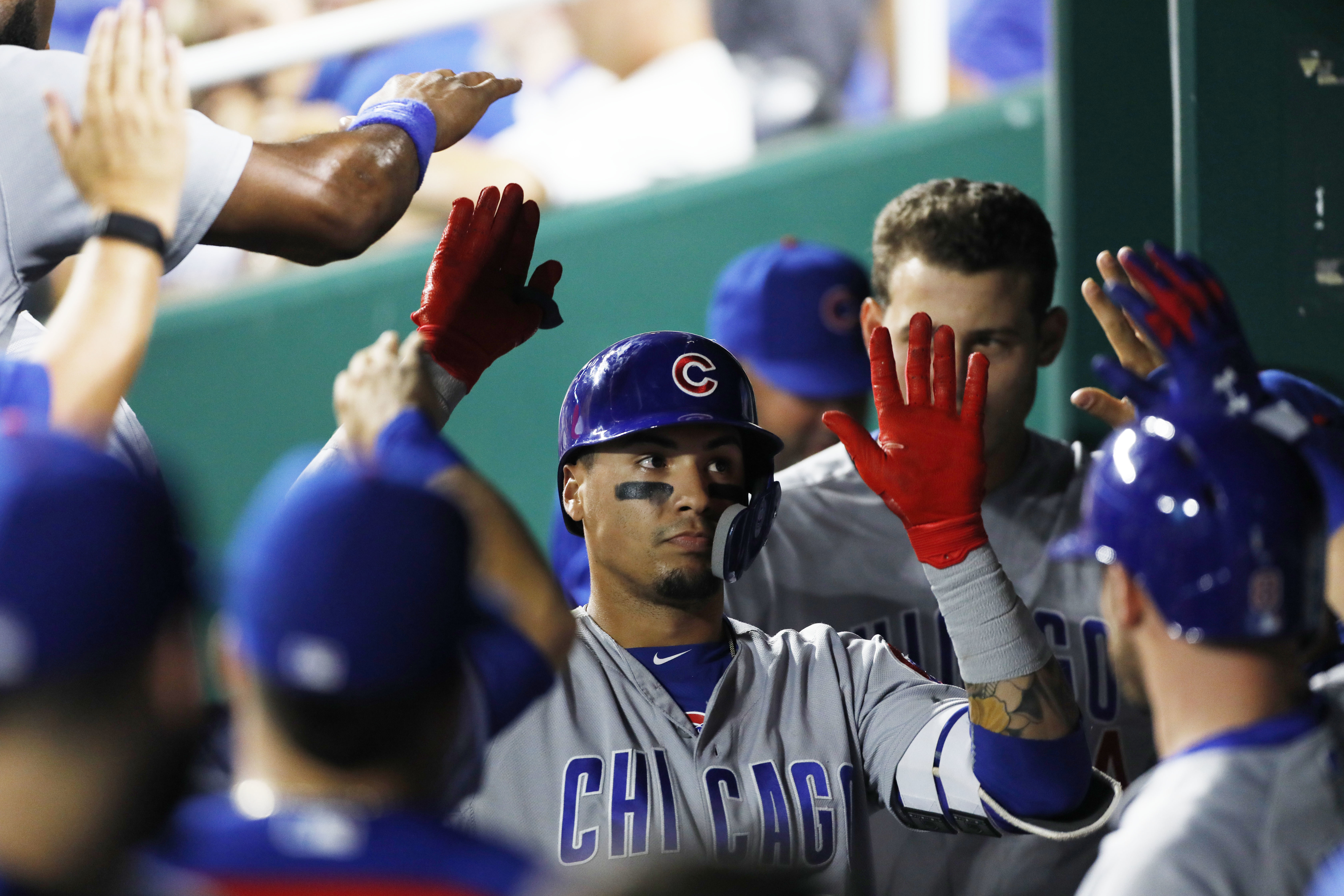 Baez homers, Hamels sharp again in Cubs' 3-1 win over Royals