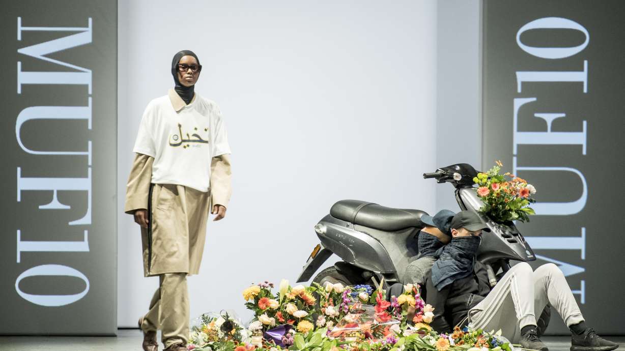 Danish designer uses runway to make statement on burqa ban