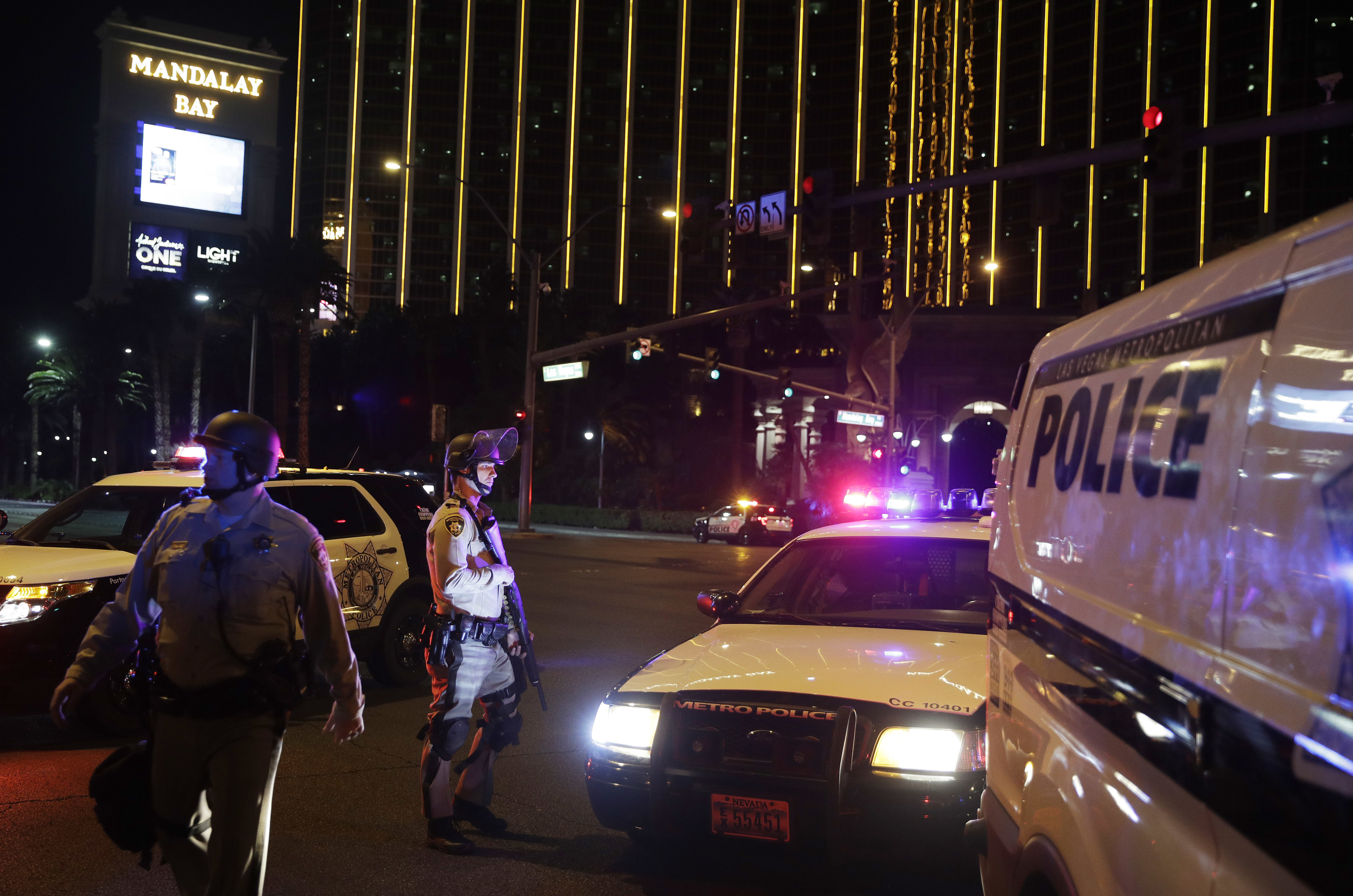 Body camera images show officers searching Las Vegas casinos