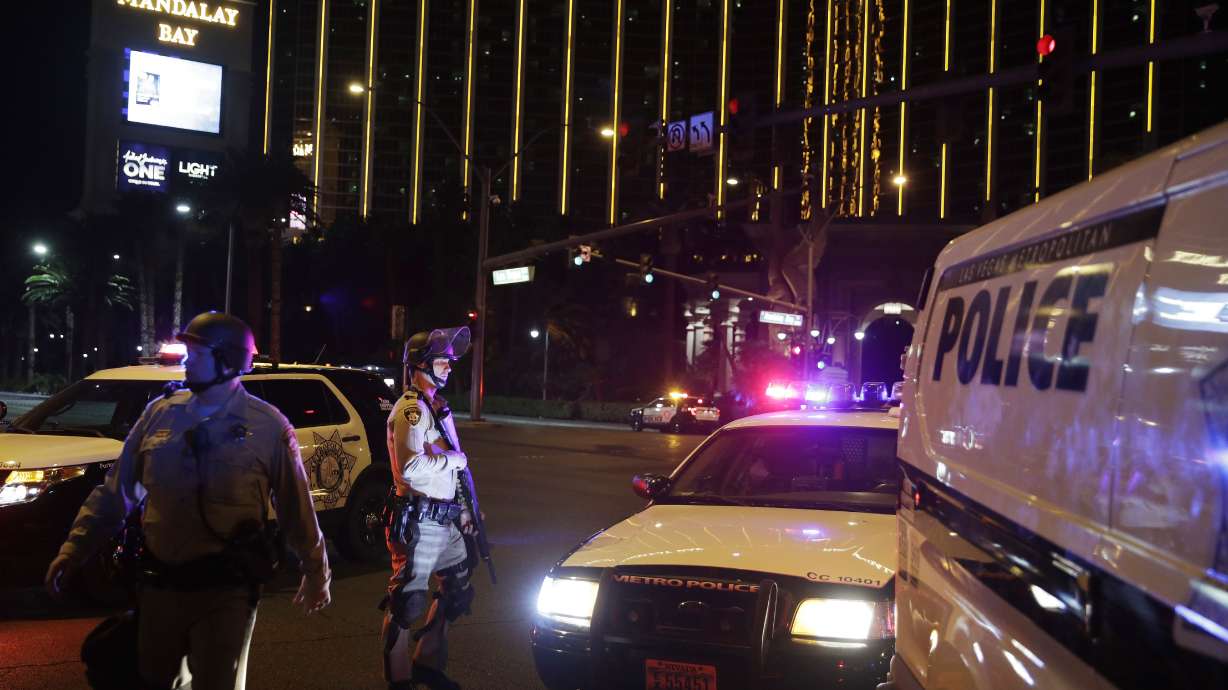 Body camera images show officers searching Las Vegas casinos