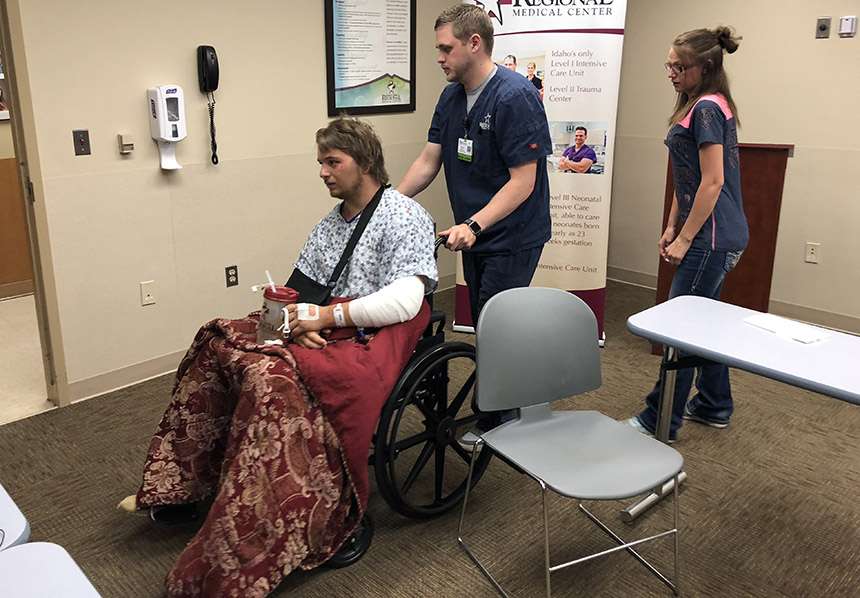 Joseph Rightmire is recovering at Eastern Idaho Regional Medical Center and should be released soon. (Photo: Nate Eaton, EastIdahoNews.com)