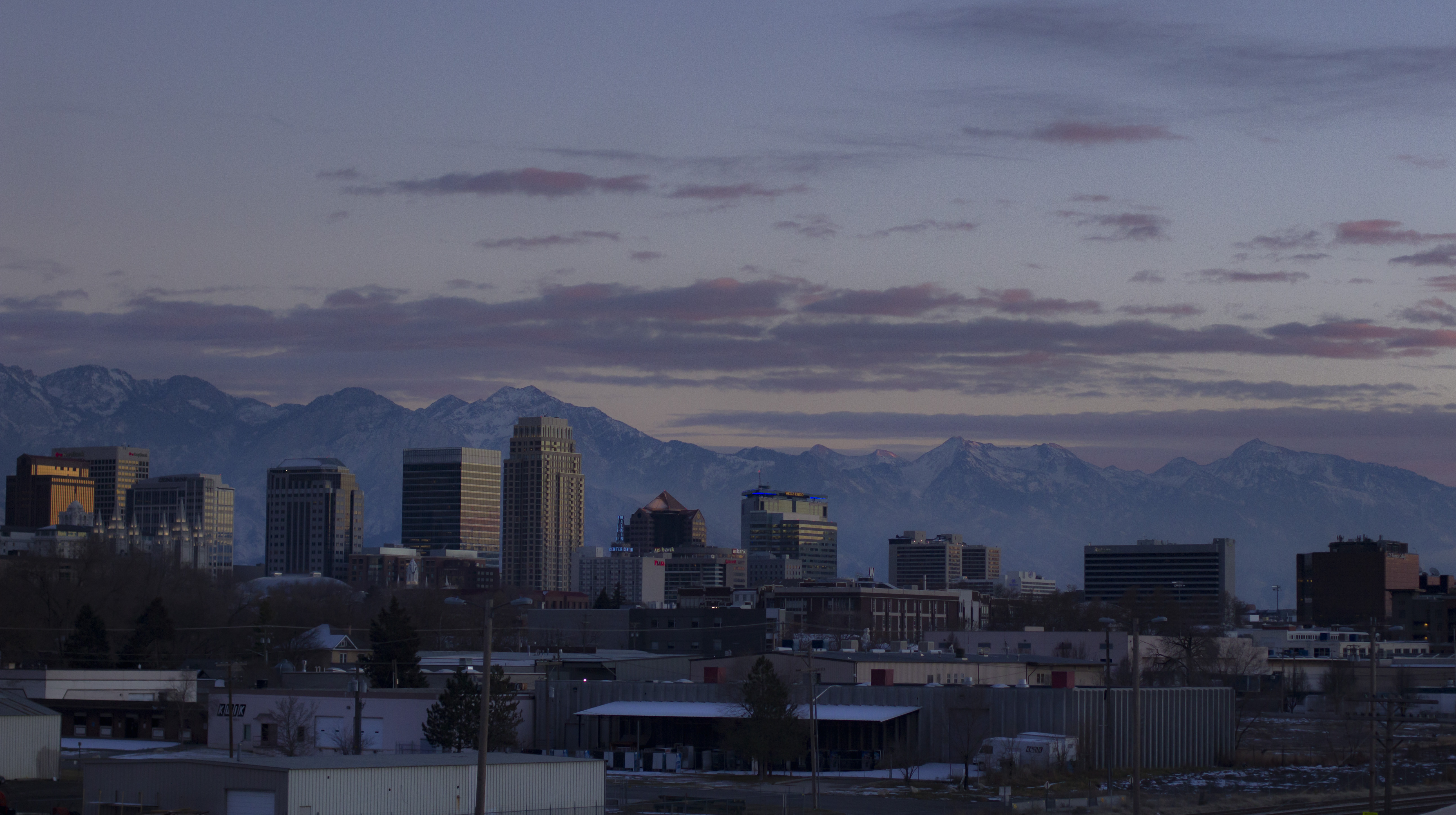 The view of downtown Salt Lake City from the 600 North bridge on Dec. 17, 2017. (Photo: Carter Williams, KSL.com)
