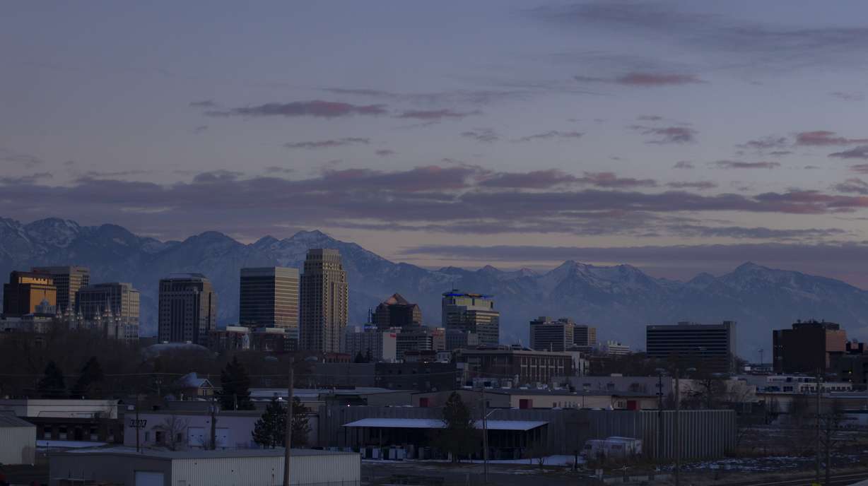 The view of downtown Salt Lake City from the 600 North bridge on Dec. 17, 2017. (Photo: Carter Williams, KSL.com)