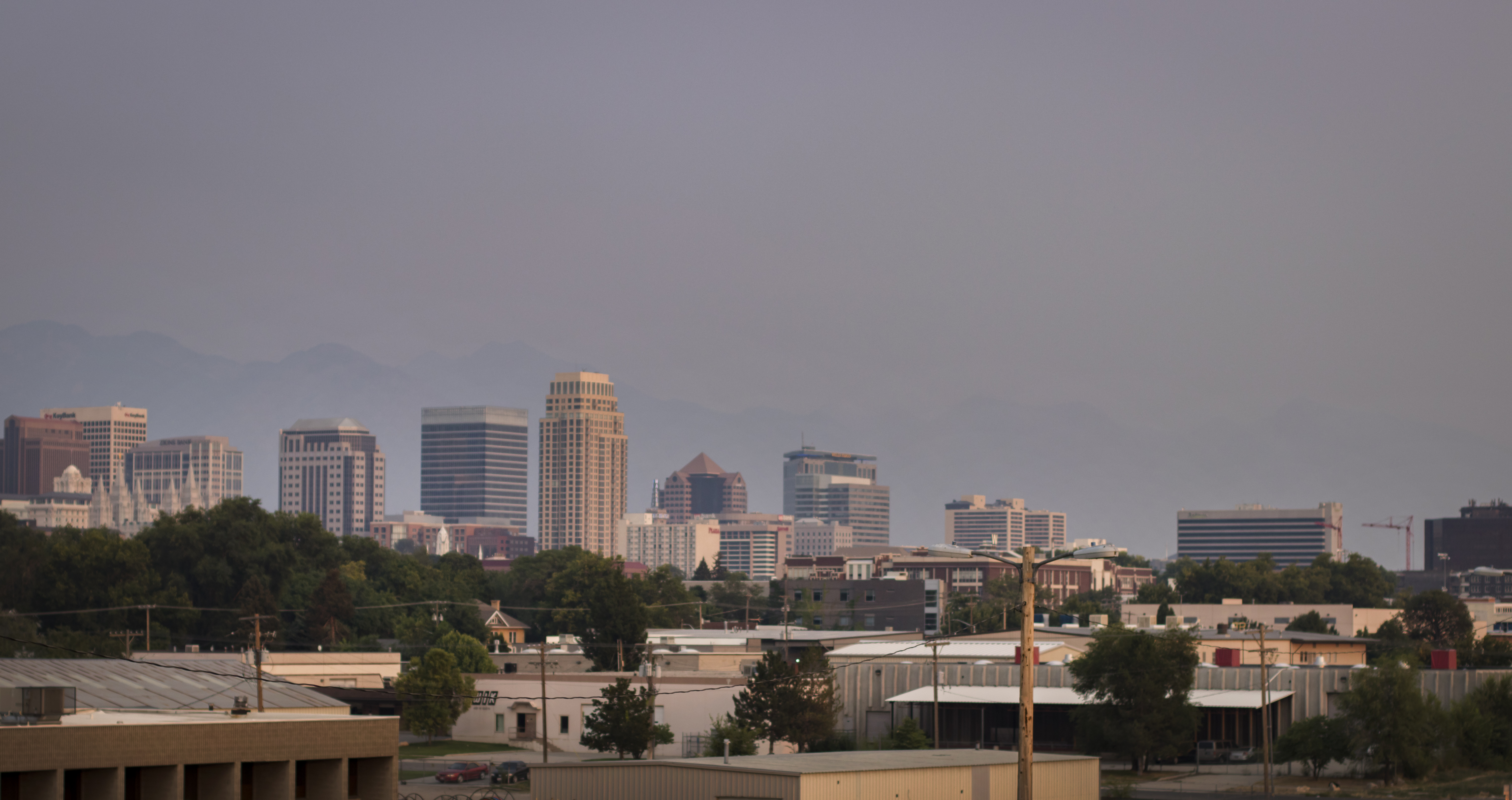 The view of downtown Salt Lake City from the 600 North bridge on Aug. 11, 2018. (Photo: Carter Williams, KSL.com)
