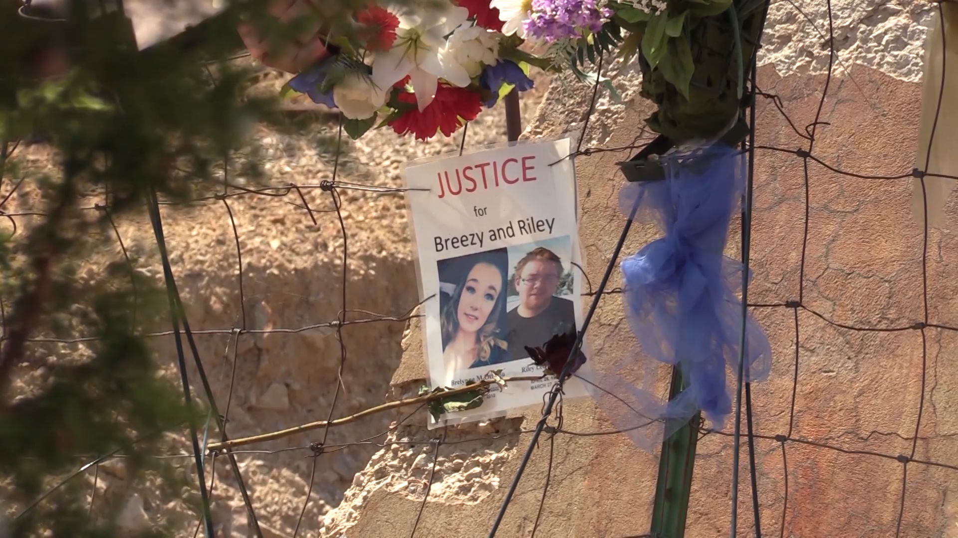 Family members of Breezy Otteson and Riley Powell and searching for answers after items were stolen from a small makeshift memorial placed where it's believed the Eureka teens were killed in late December. (Photo: KSL TV)