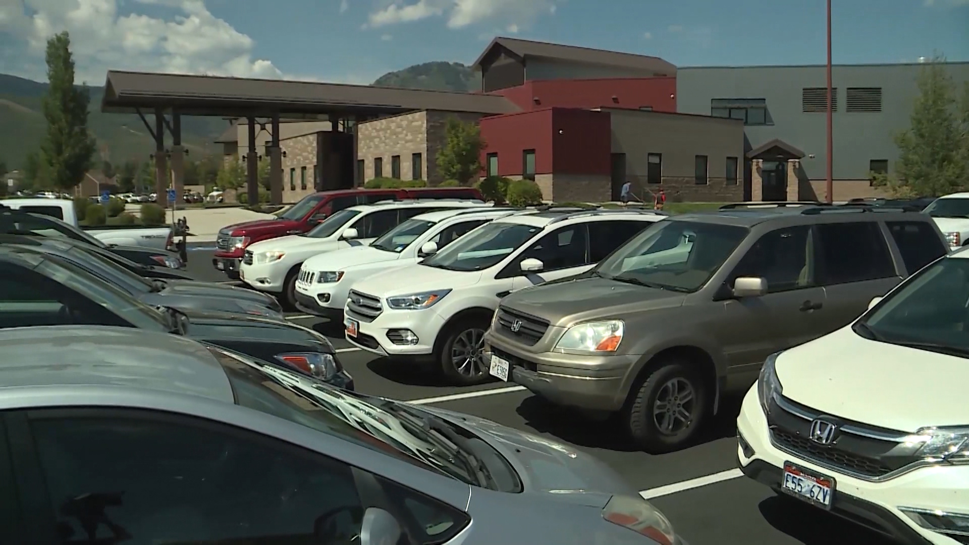The parking lot at Park City High School is pictured on Friday, Aug. 17, 2018. The school is facing criticism after it doubled its student parking fee for the 2017-2018 school year. (Photo: KSL TV)