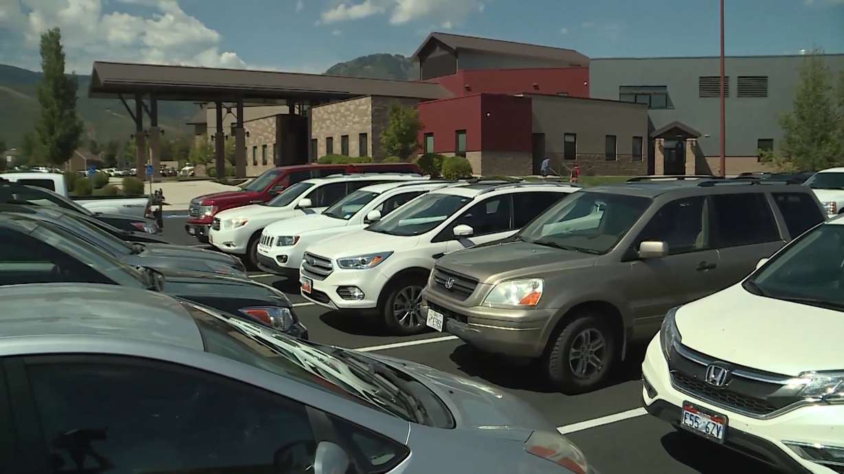 The parking lot at Park City High School is pictured on Friday, Aug. 17, 2018. The school is facing criticism after it doubled its student parking fee for the 2017-2018 school year. (Photo: KSL TV)