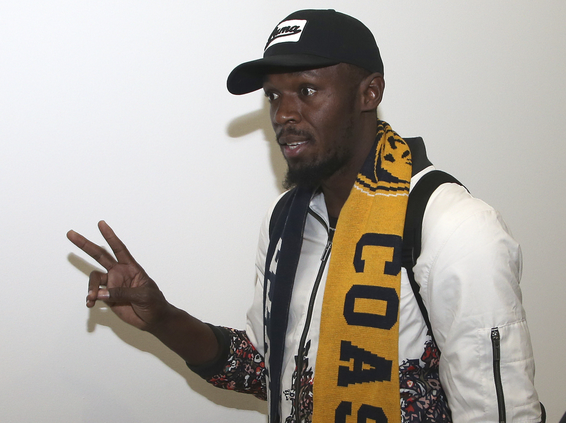 Usain Bolt arrives for trial in Australian soccer's A-League