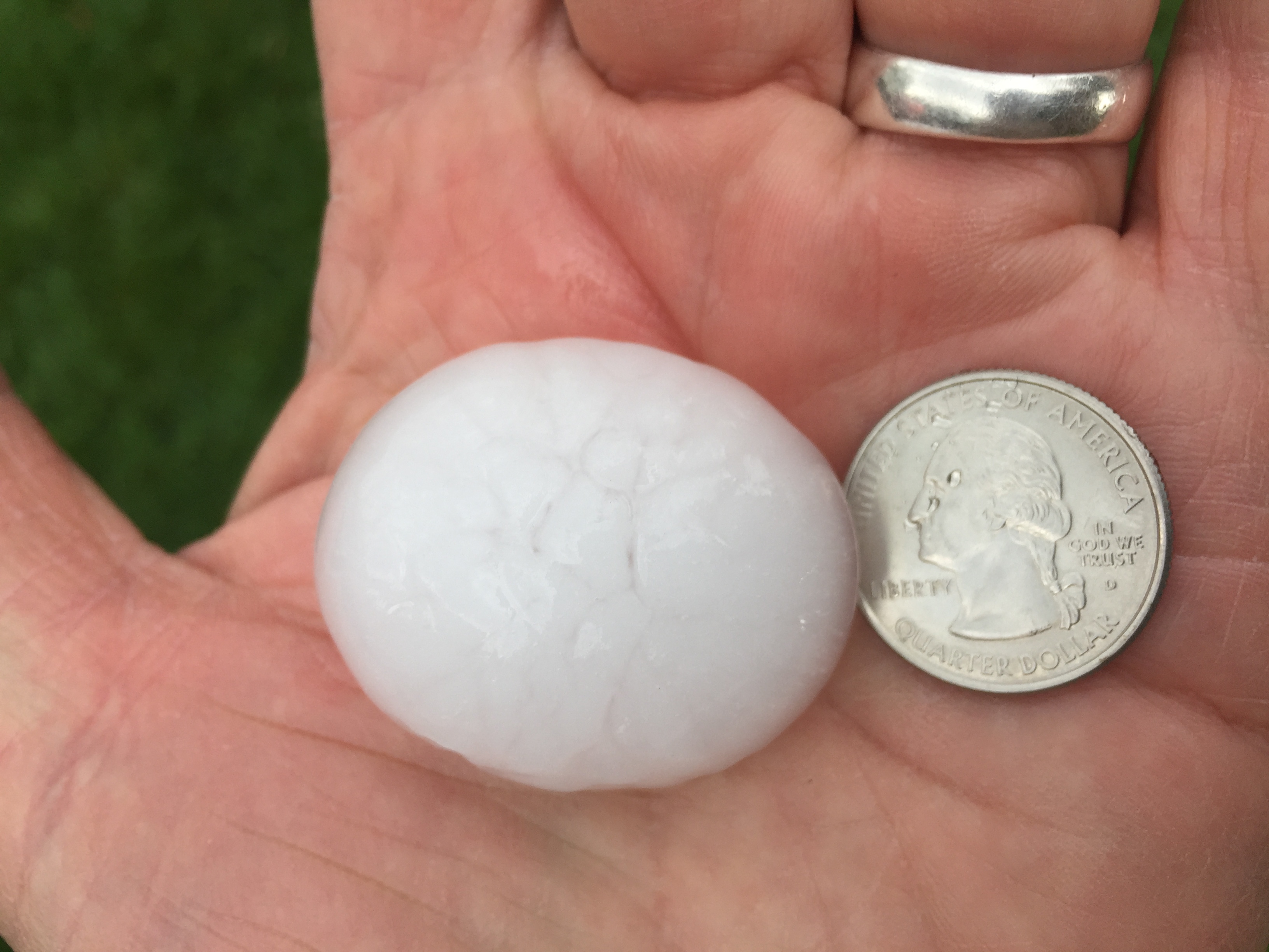 Coin-sized hail fell in Fruit Heights during a storm on Wednesday, Aug. 22, 2018. (Photo: Robert Tait)