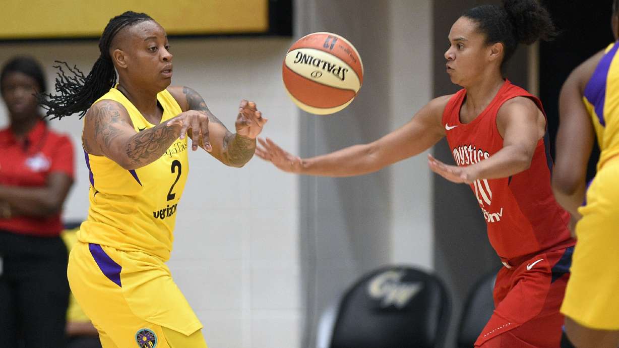 Mystics ease past Sparks 96-64 to reach semifinals