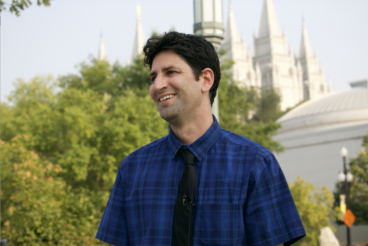 Daniel Seddiqui prepares to sing with the world-renowned Mormon Tabernacle Choir Thursday as part of a 50-state cultural bucket list. (Photo: Liesl Nielsen)