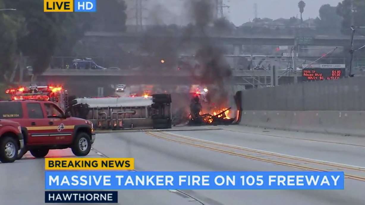 The Latest: Busy LA freeway reopened after deadly crash