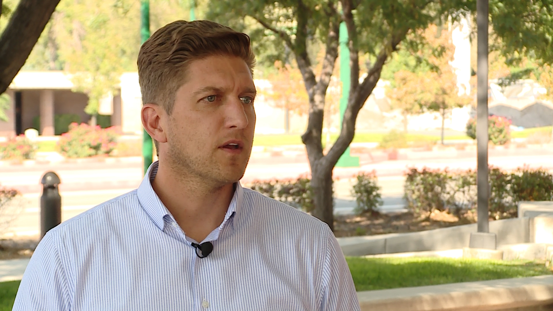 Rocky Mountain Power communications manager Spencer Hall. Photo: KSL TV, File