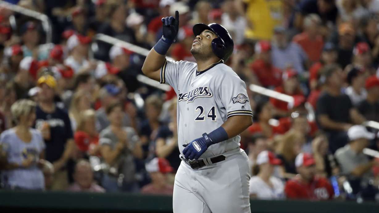 Brewers beat Nationals 4-1 behind Chacin, 3 homers