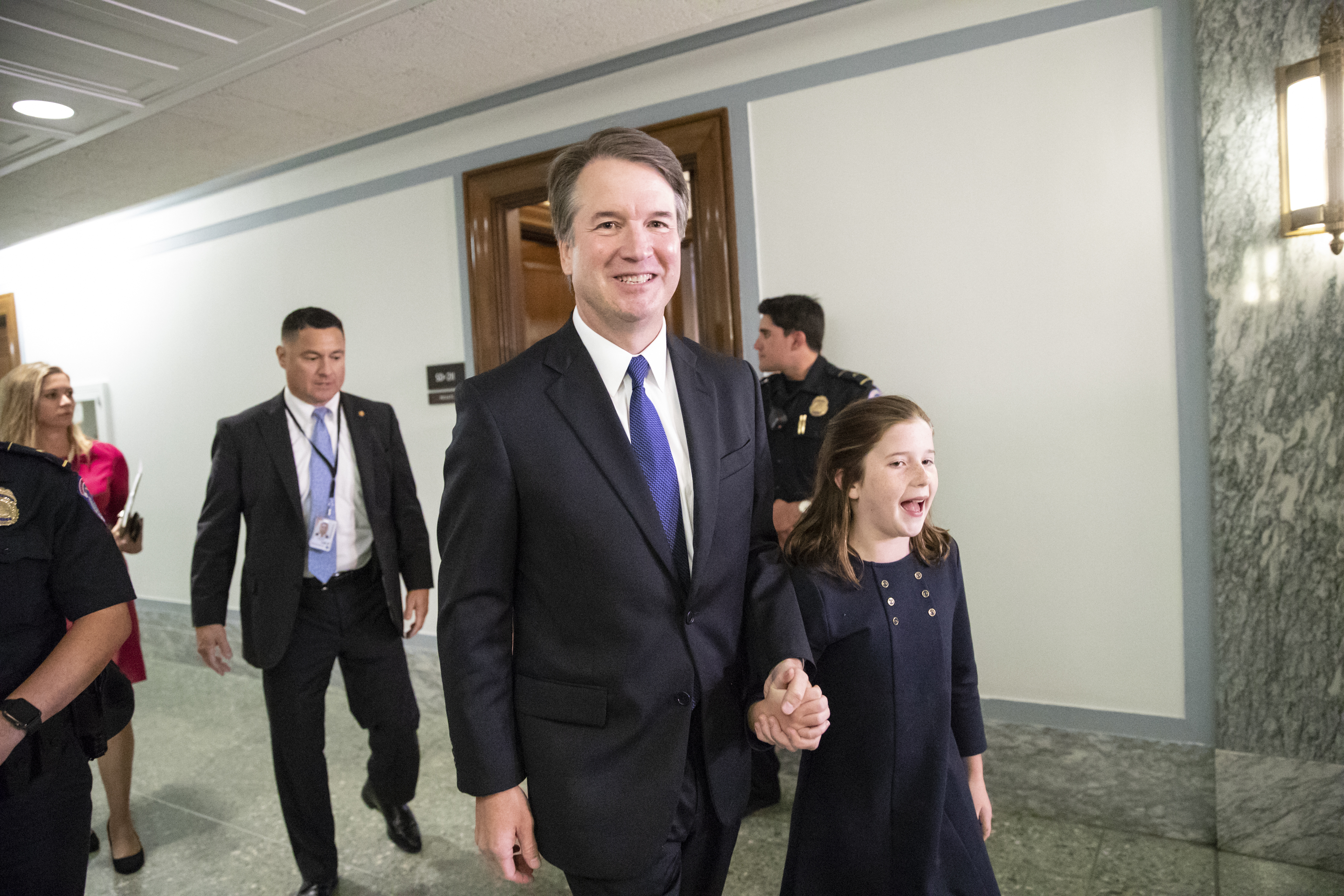 The Latest: Harris challenges Kavanaugh on Mueller probe